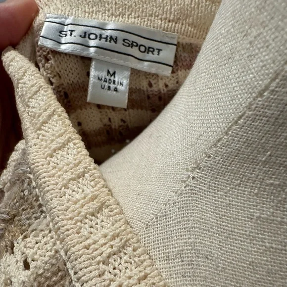 St. John Sport Striped Cardigan - Picture 4 of 4
